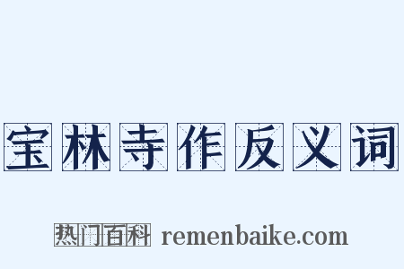 宝林寺作反义词是什么意思的图片